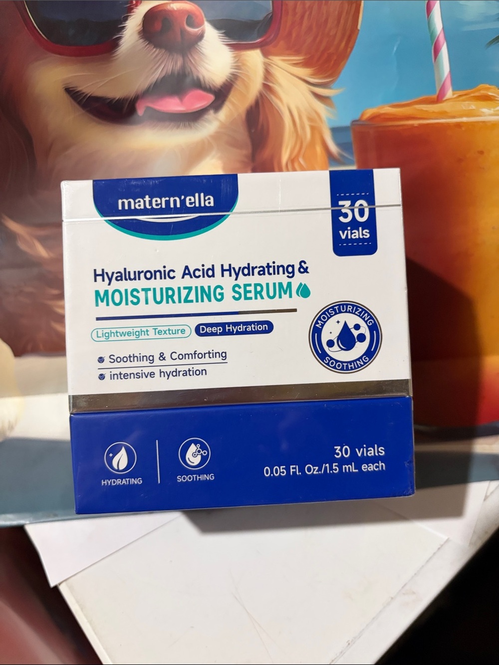 Hyaluronic Acid Hydrating & Moisturizing Serum - Blue